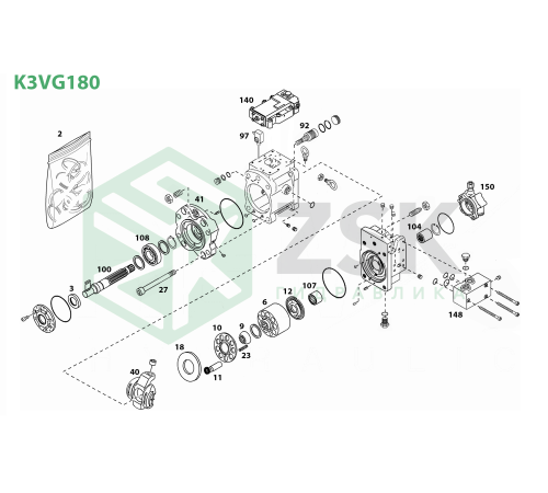 K3VG180 Витая пружина
