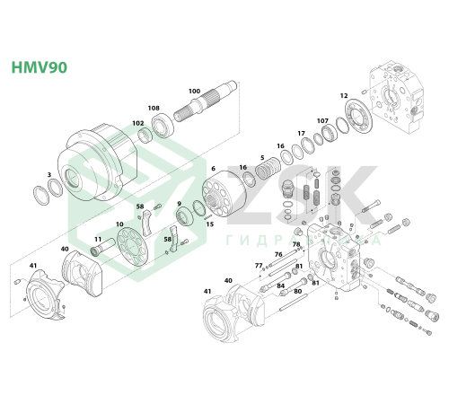 HMV90-01 Пружина блока