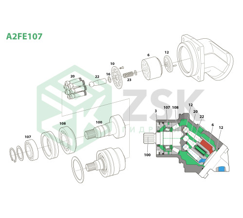 A2FE107 Блок цилиндров 96x79.5