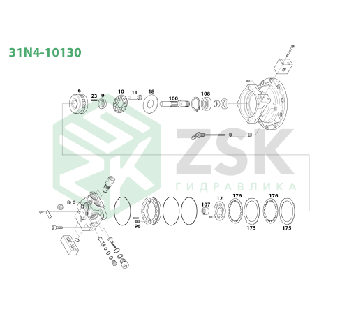 31N4-10130 SWING MOTOR Опорная плита