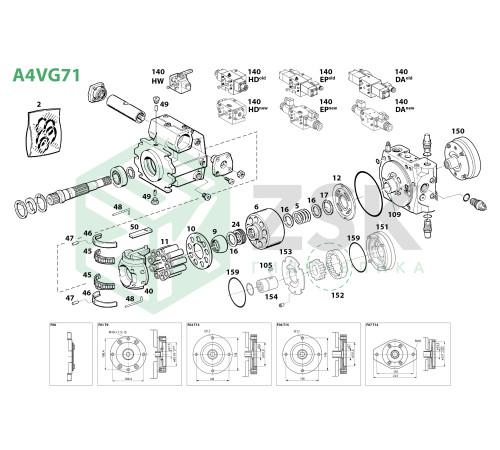 A4VG71 Седло подшипника