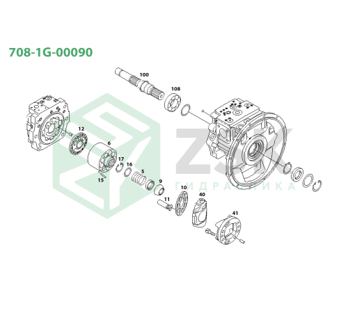 708-1G-00090 MAIN PUMP Суппорт